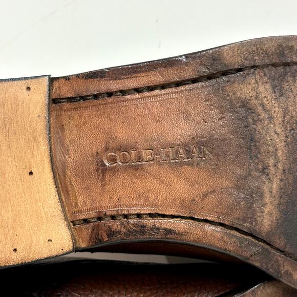 NEW HEELS Cole Haan Oxford Cap Toe Scotch Grain Made in Maine USA EXCELLENT 8.5 - Picture 9 of 14